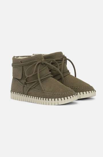 Ilse Jacobsen Tulip Shearling Ankle Boot Deep olive