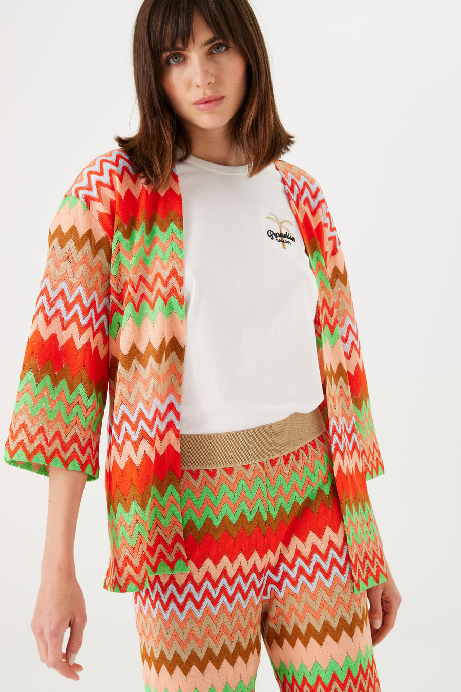 Garcia Jacquard Coloured Cardigan