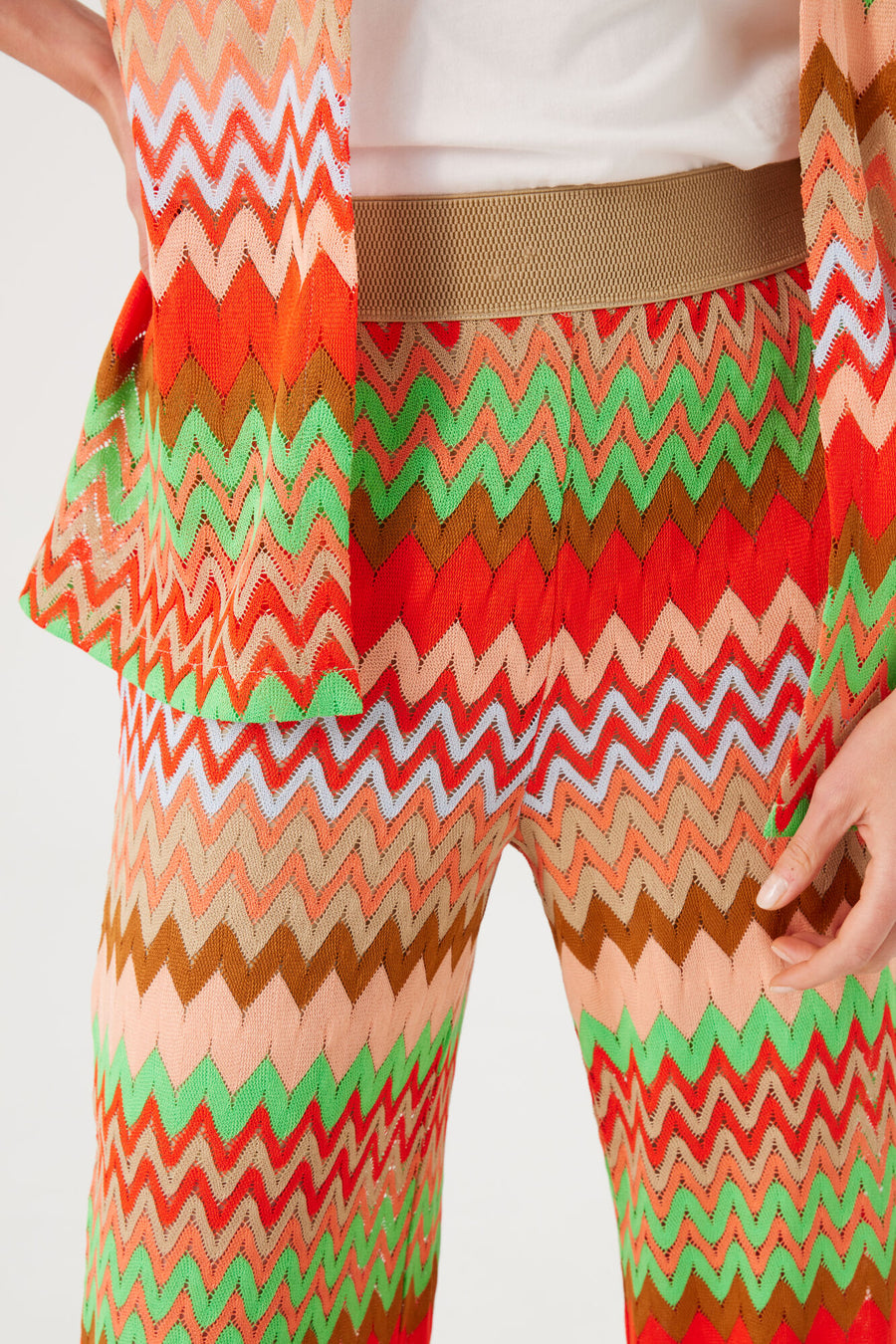 Garcia Jacquard Woven Pattern Trousers