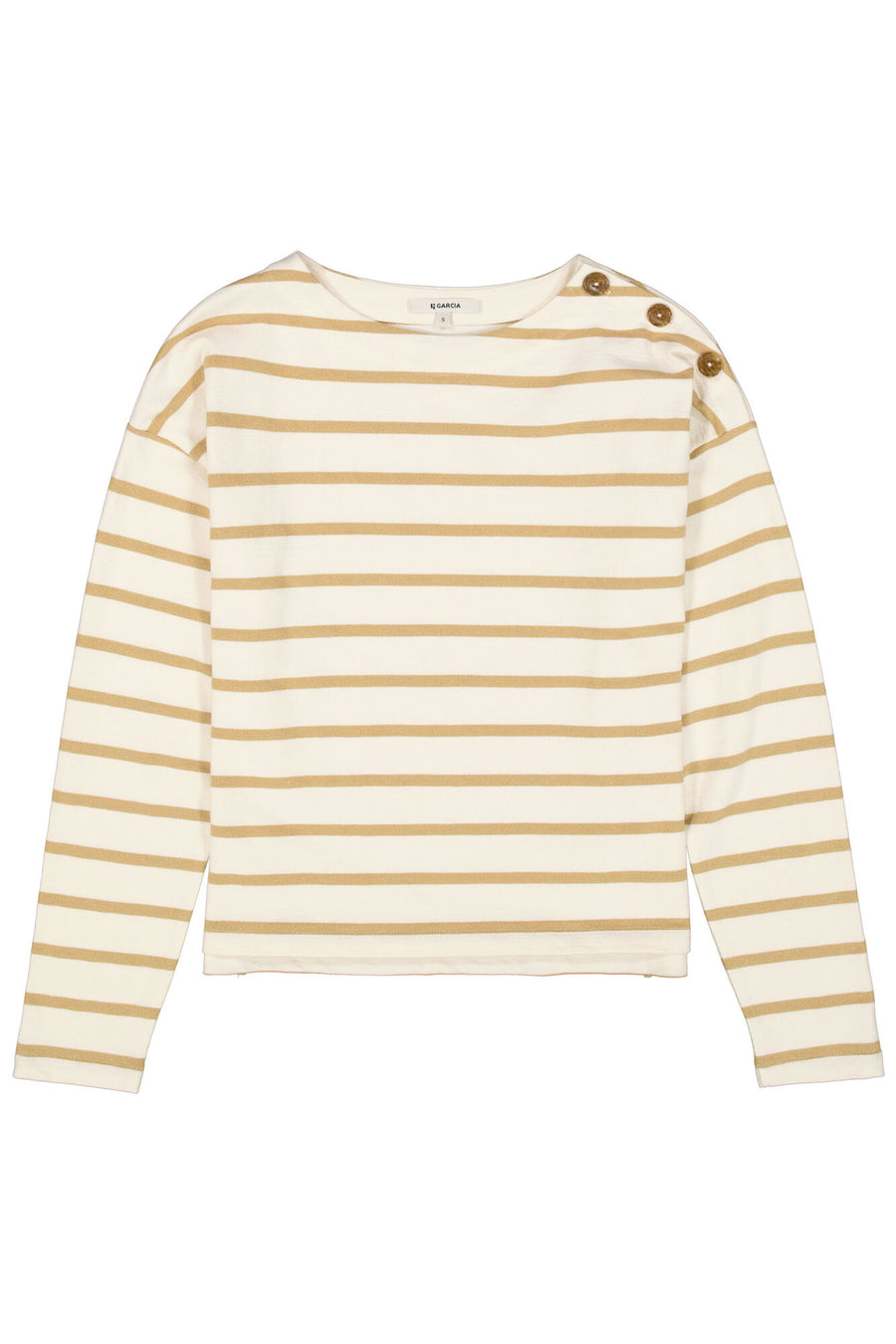 Garcia Marine Stripe Sweater Sand