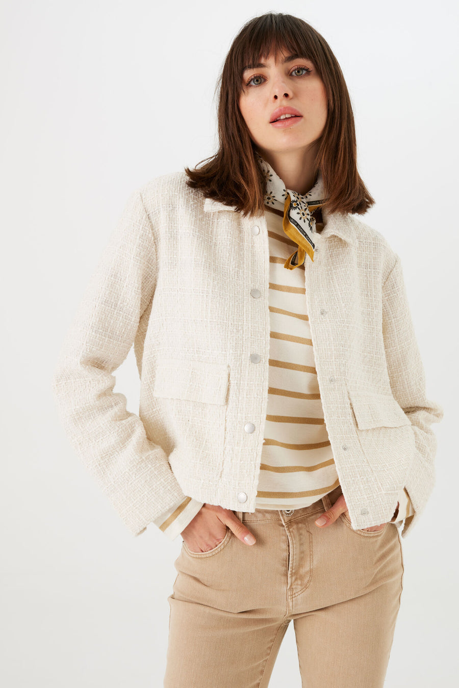 Garcia Cream Tweed Jacket