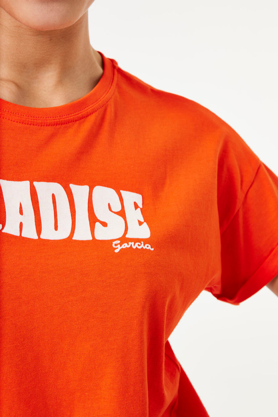 Garcia Orange Print T Shirt