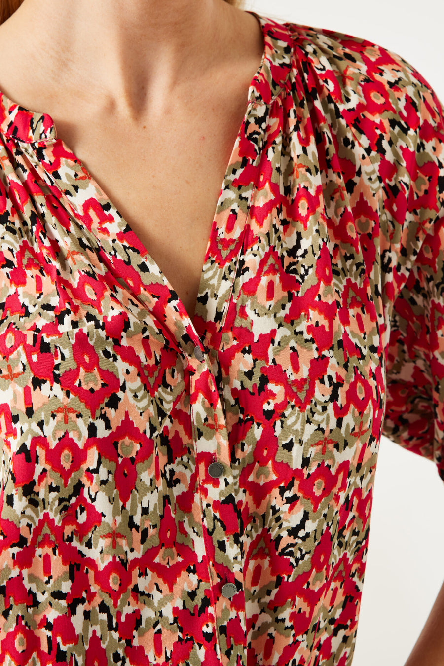 Garcia Pink Blouse with Floral Print