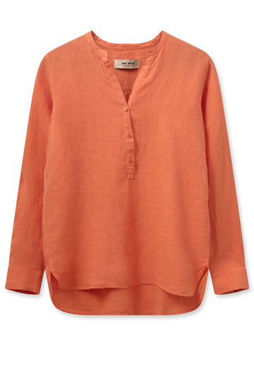 Mos Mosh Danna Linen Blouse - Fire Cracker