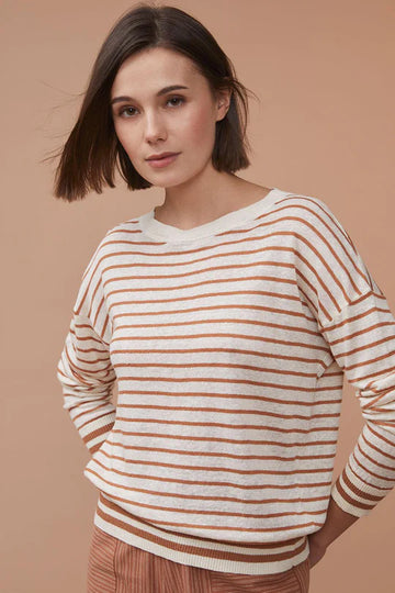 Harris Wilson Noelya Ray Cinnamon Stripe Sweater