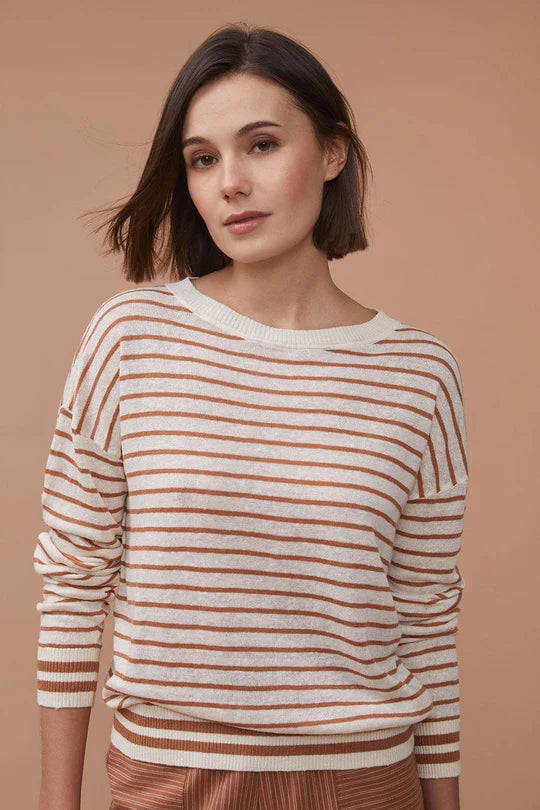 Harris Wilson Noelya Ray Cinnamon Stripe Sweater