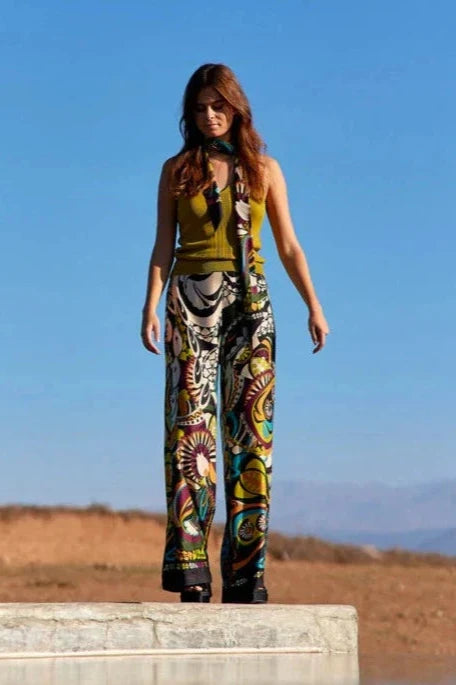 Lauren Vidal Fluid Pop Print Pants