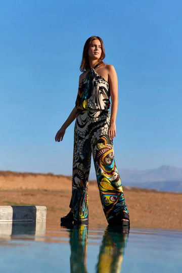 Lauren Vidal Fluid Pop Print Pants