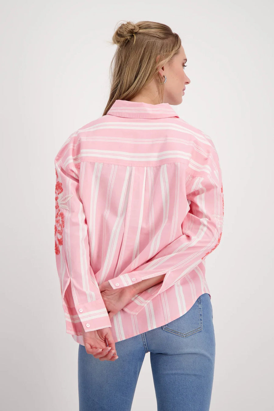 Monari Cotton Stripe Shirt - Pink