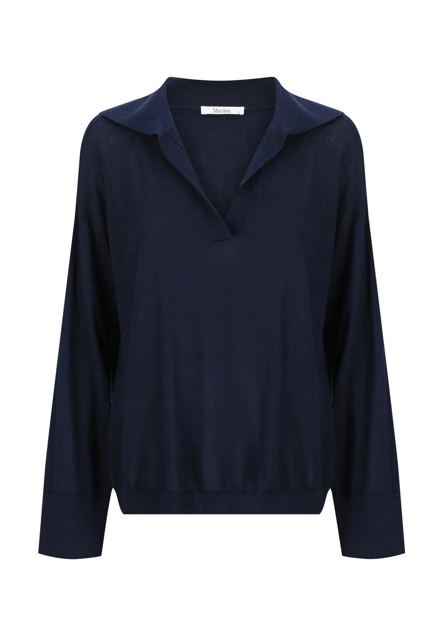 Morrison Skye Knit Polo Navy