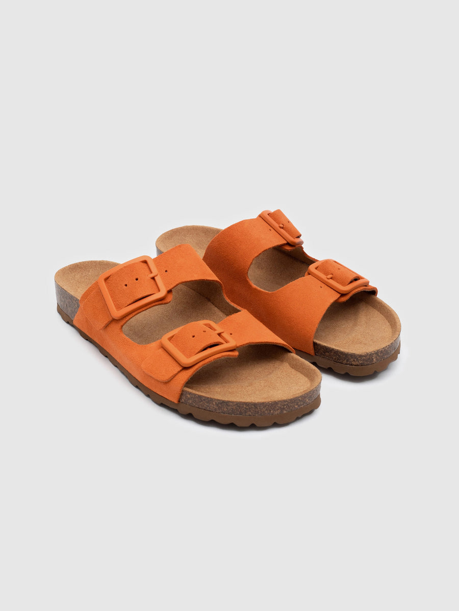 Nice Things Buckled Organic Sandals Nectarine