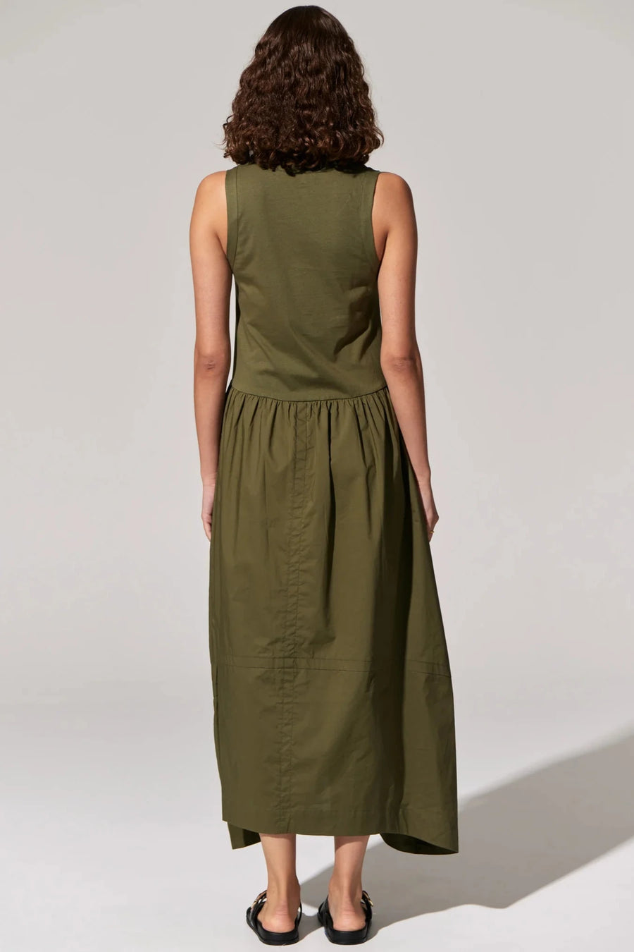 POL Toya Tank Dress Khaki