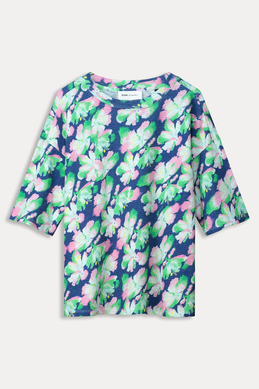 POM Amsterdam Lillies Blue T Shirt