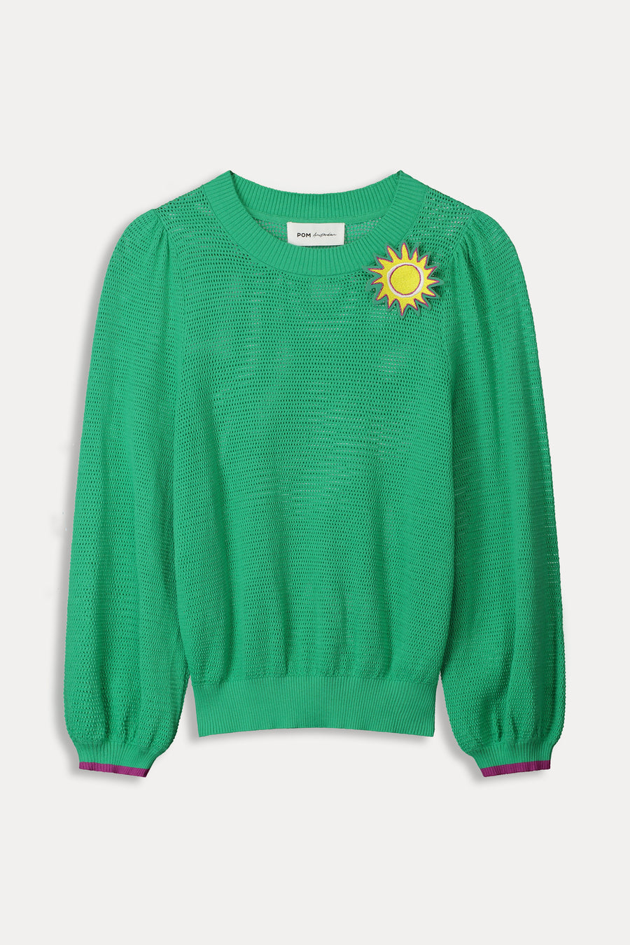 POM Amsterdam Lush Green Knit Pullover