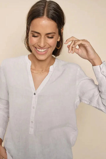 Mos Mosh Danna Linen Blouse - White