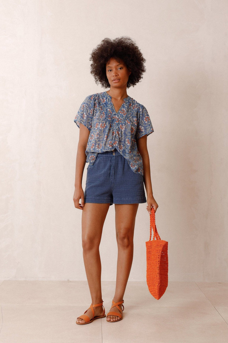 Indie & Cold Block Print Blouse